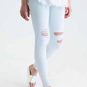 AE Next Level jeggings low rise 6L faded blue NWT